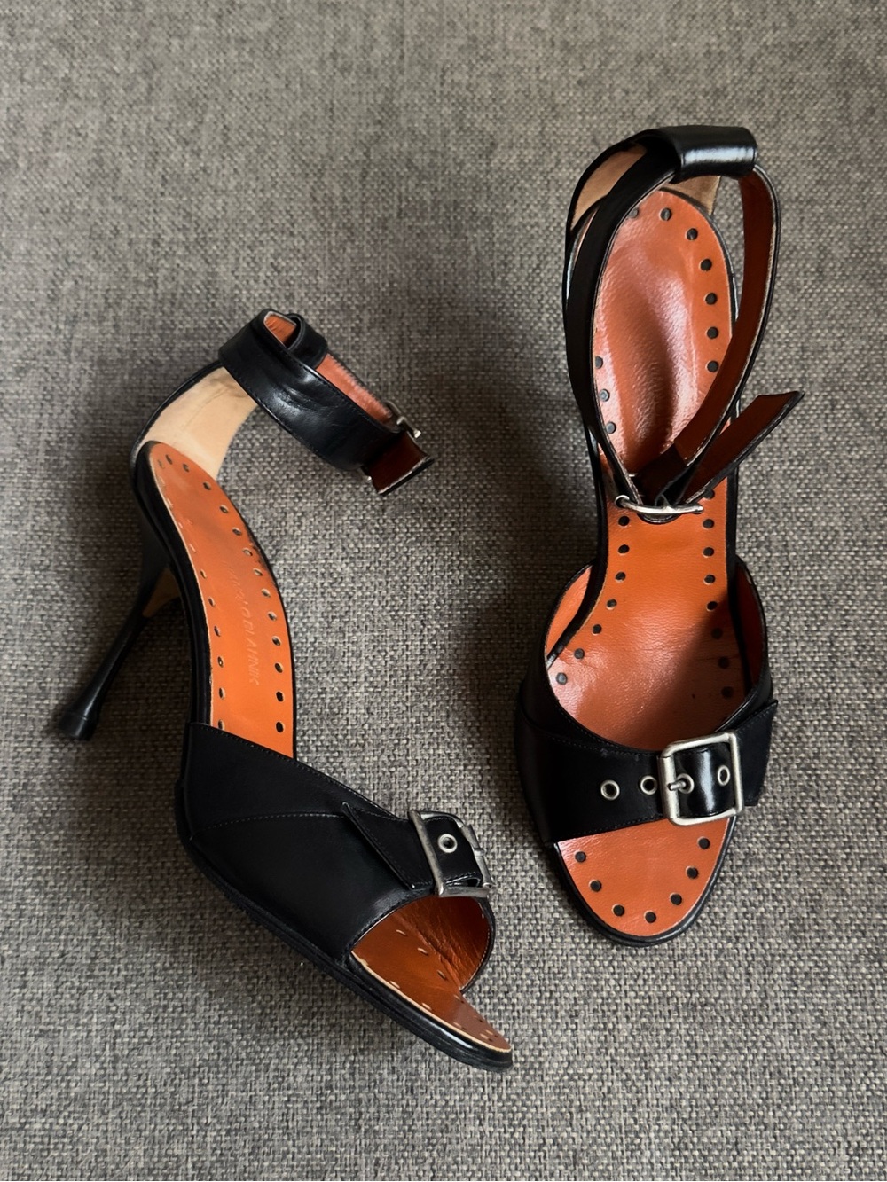 Vintage Manolo Blahnik heels with stitching detail